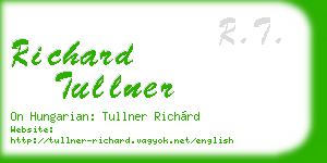 richard tullner business card